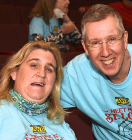 Christine Rouse and a friend smiling.
