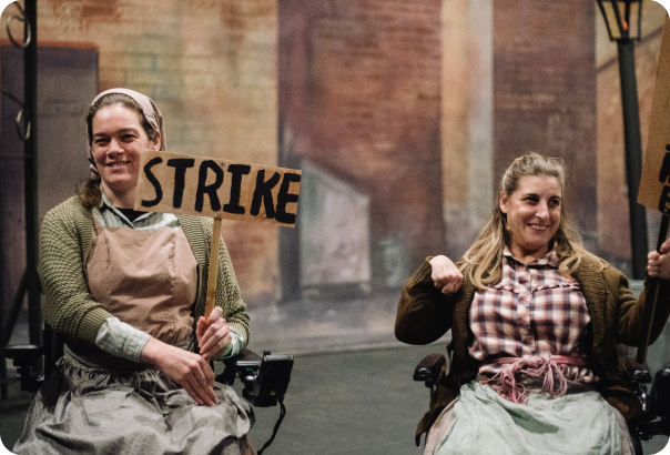 AWB Seniors on the set of Newsies