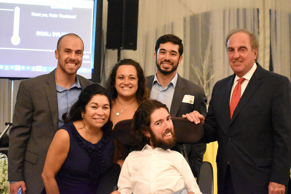 Group of people smiling in the event